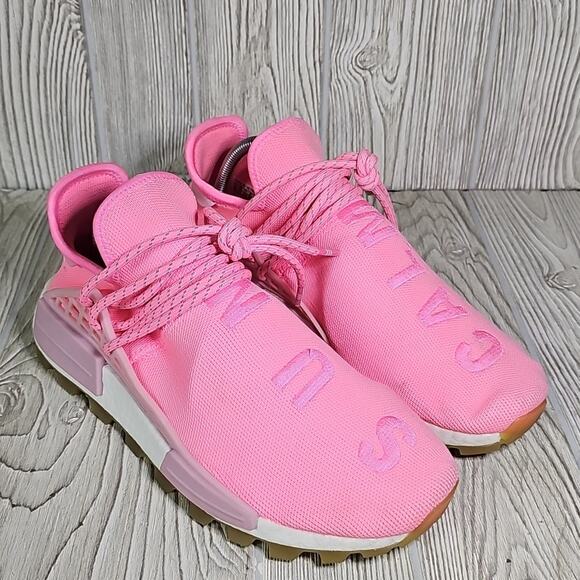 Adidas Pharrell X NMD Human Race Trail Sun Calm Pink Sneakers Mens Size 8.5 - Picture 8 of 11